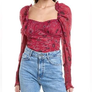 NWT Free People Brunch Date Bodysuit